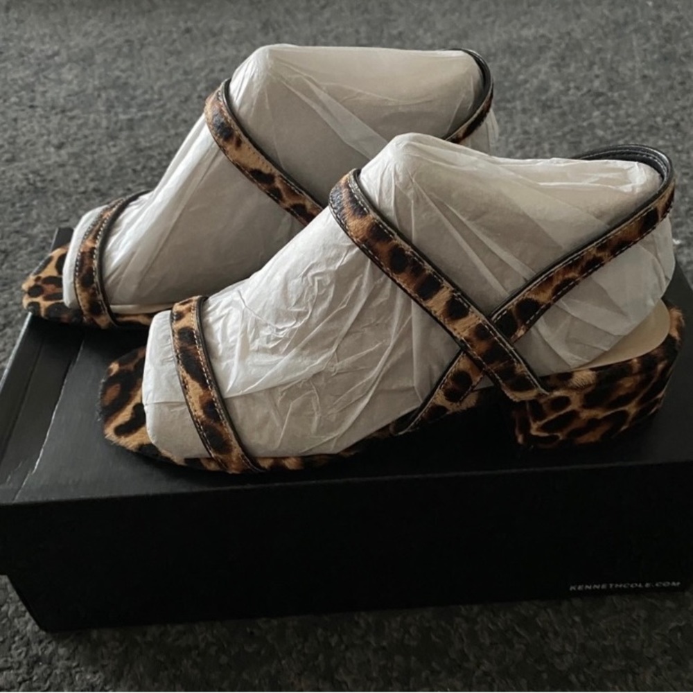 NIB Kenneth Cole Leopard Sandals - Picture 3 of 6